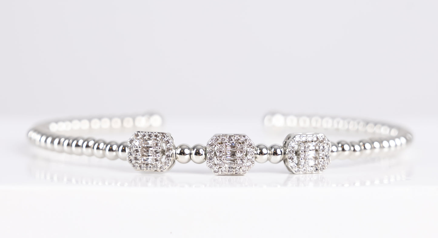 Silver bangle bracelet