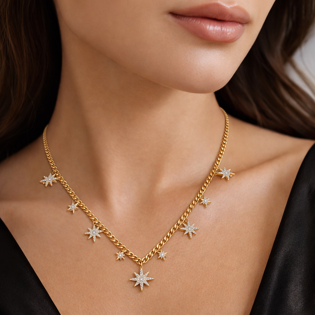 Celestial Star Charm Necklace