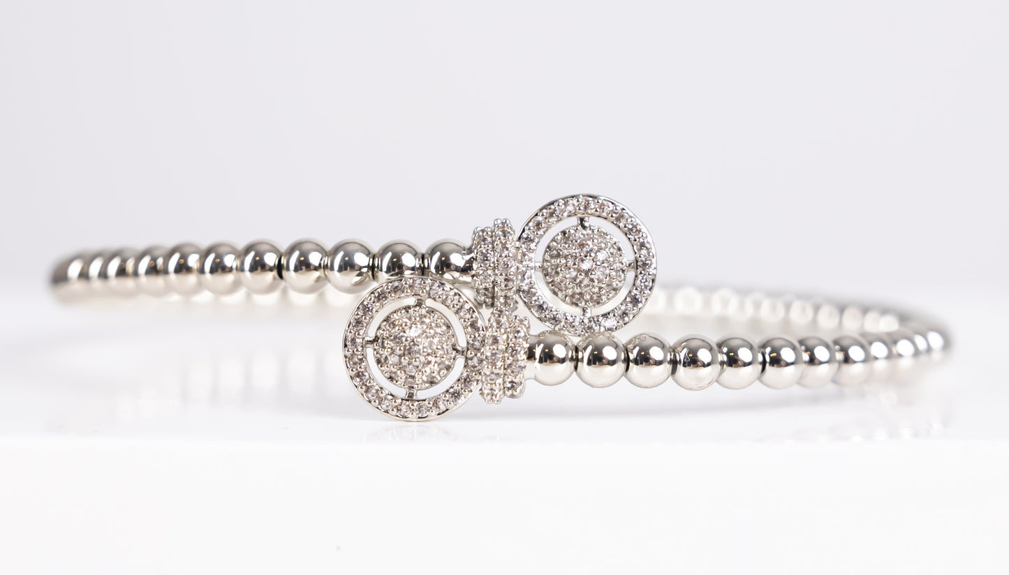 Silver bangle bracelet