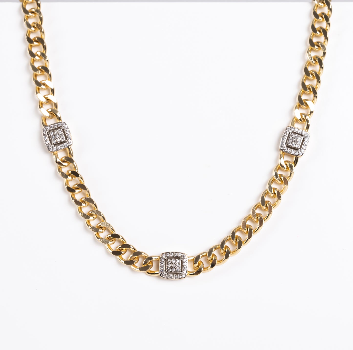 Silver stone necklace