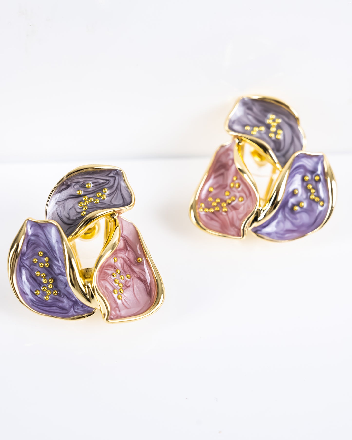 New Enamel Flower Earring