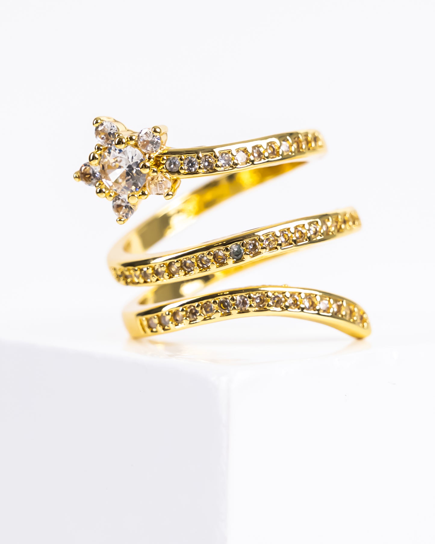 Flower Zircon Ring