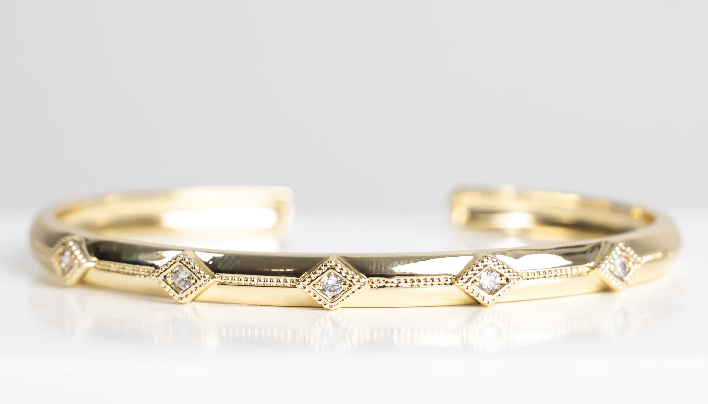 Diamond cuff bracelet
