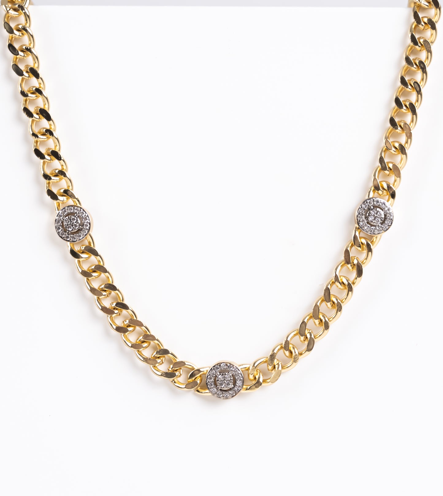 Silver stone necklace