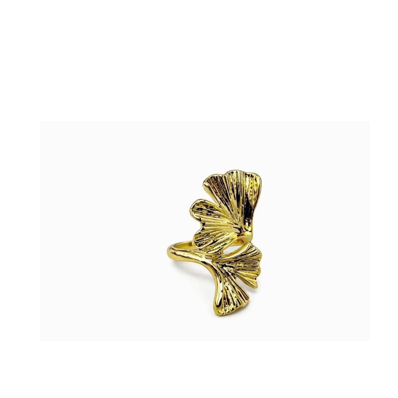 Golden Leaf Statement Ring
