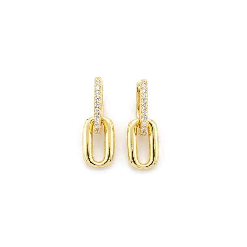 Linked Glow Drop Earrings