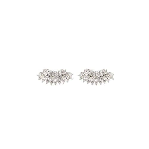 Crystal Fan Stud Earring