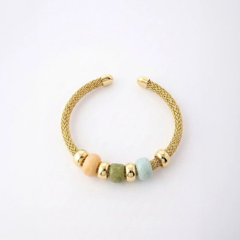 Boho Gem Mesh Bangle