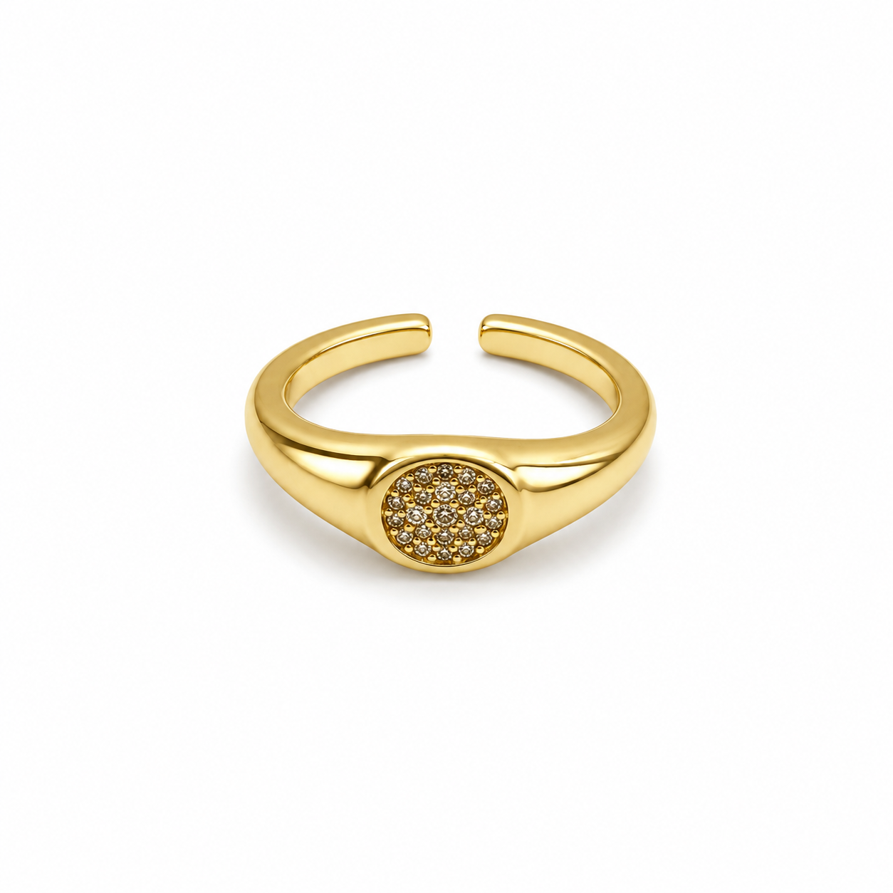 Pavé Circle Pinky Ring