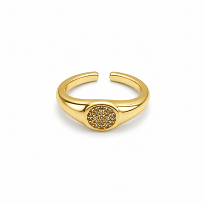 Pavé Circle Pinky Ring