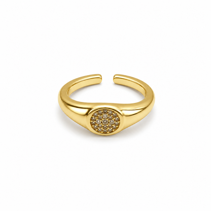 Pavé Circle Pinky Ring