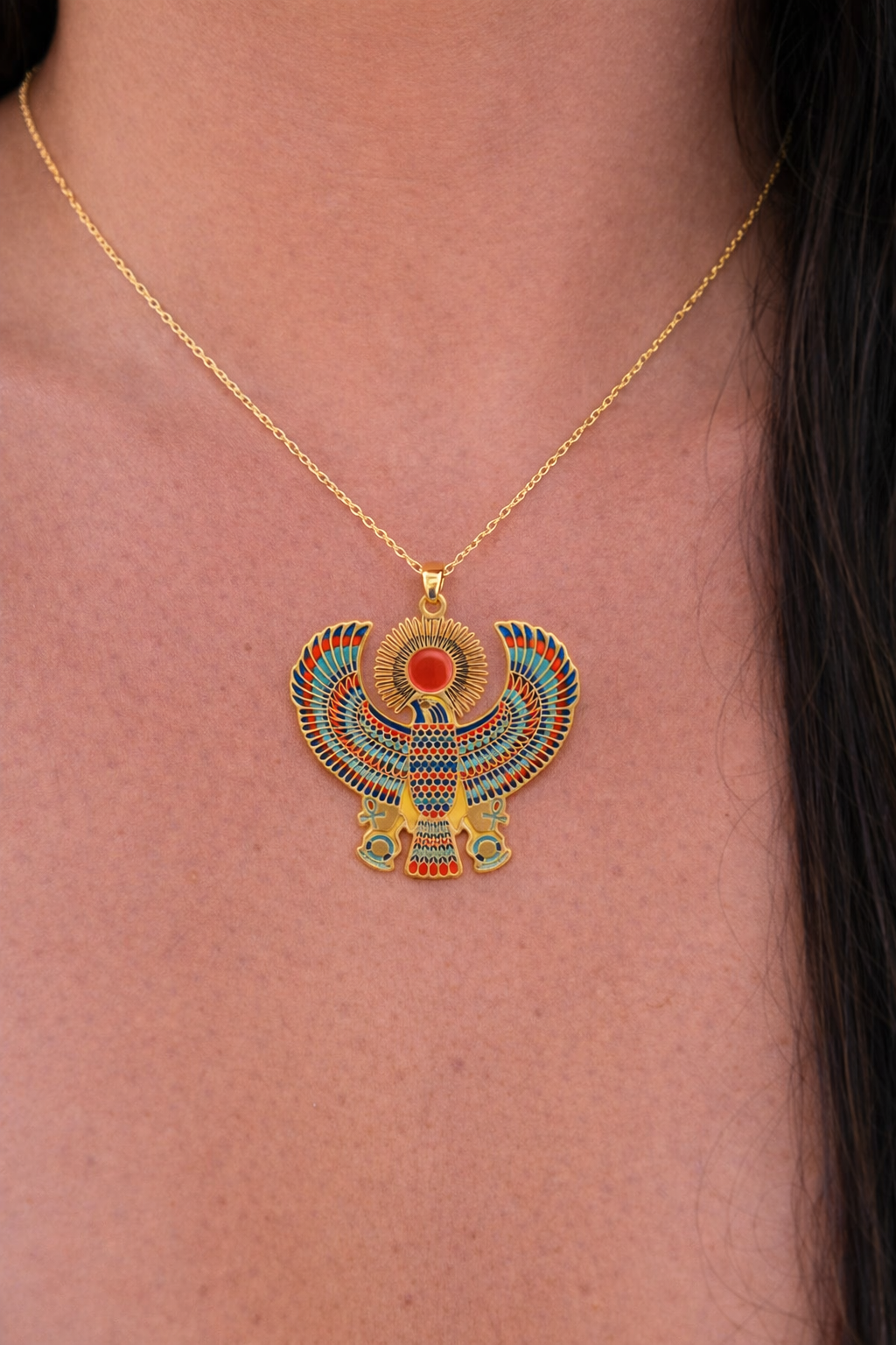 Horus Wings Statement Necklace
