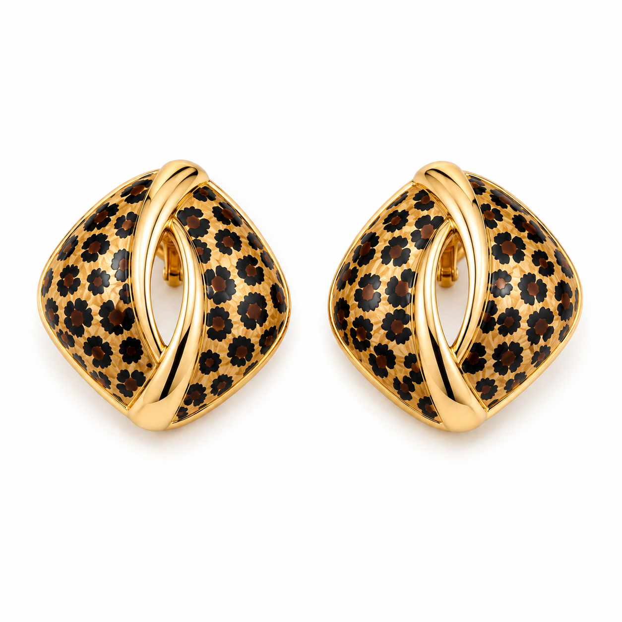 Leopard Twist Earrings