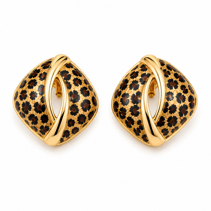Leopard Twist Earrings