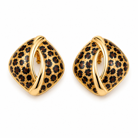 Leopard Twist Earrings