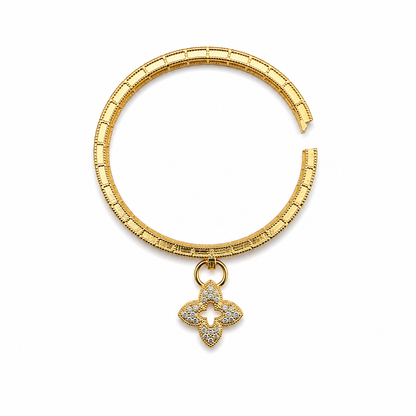 Clover Charm Bangle