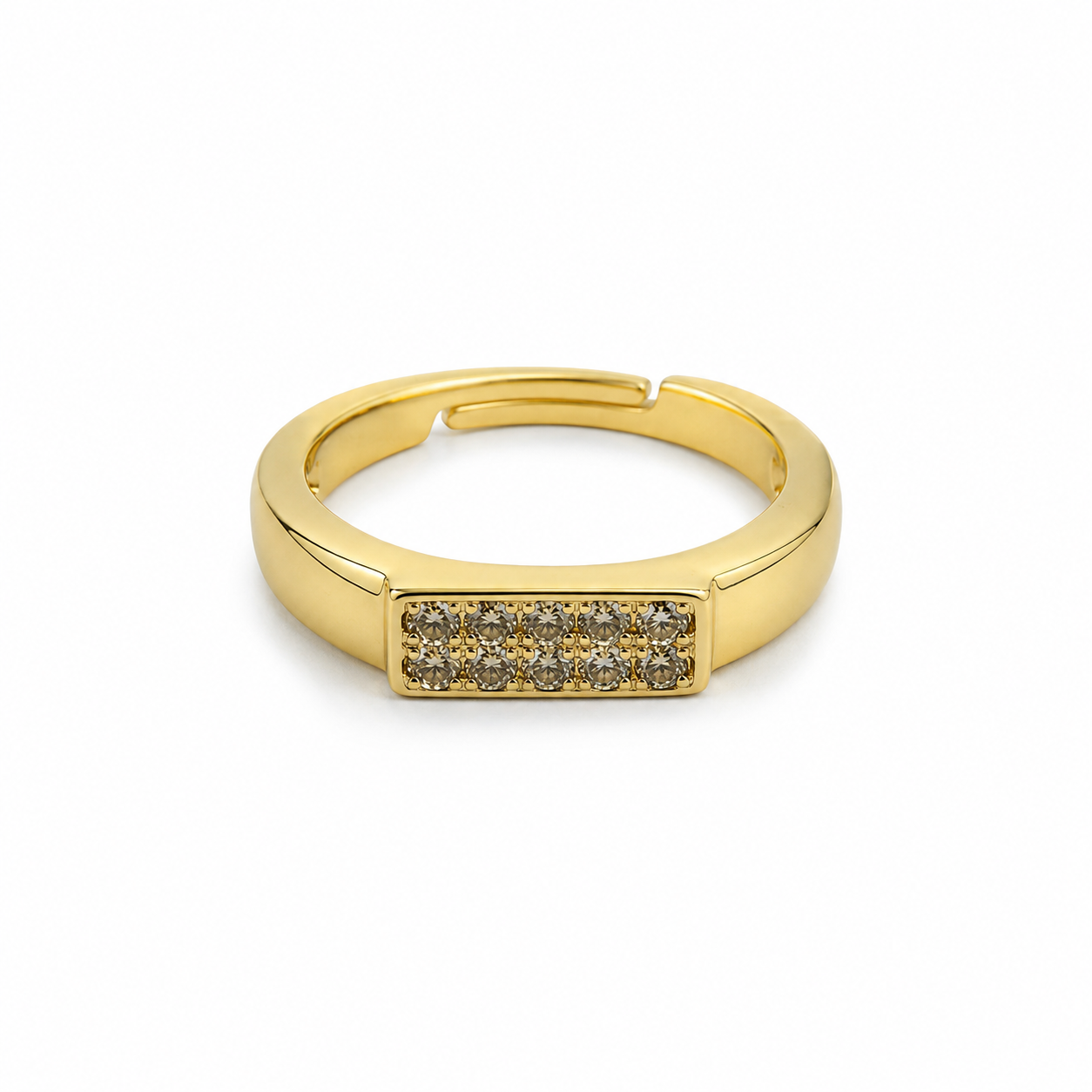 Pavé Bar Pinky Ring