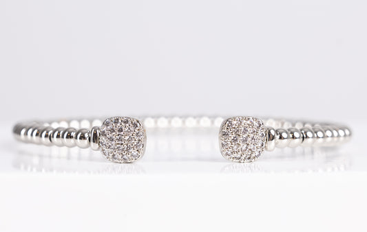 Silver bangle bracelet