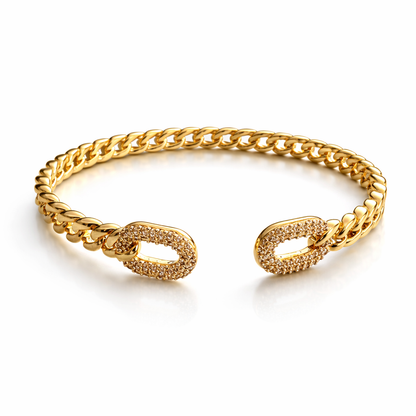 Pavé Chain Loop Bangle