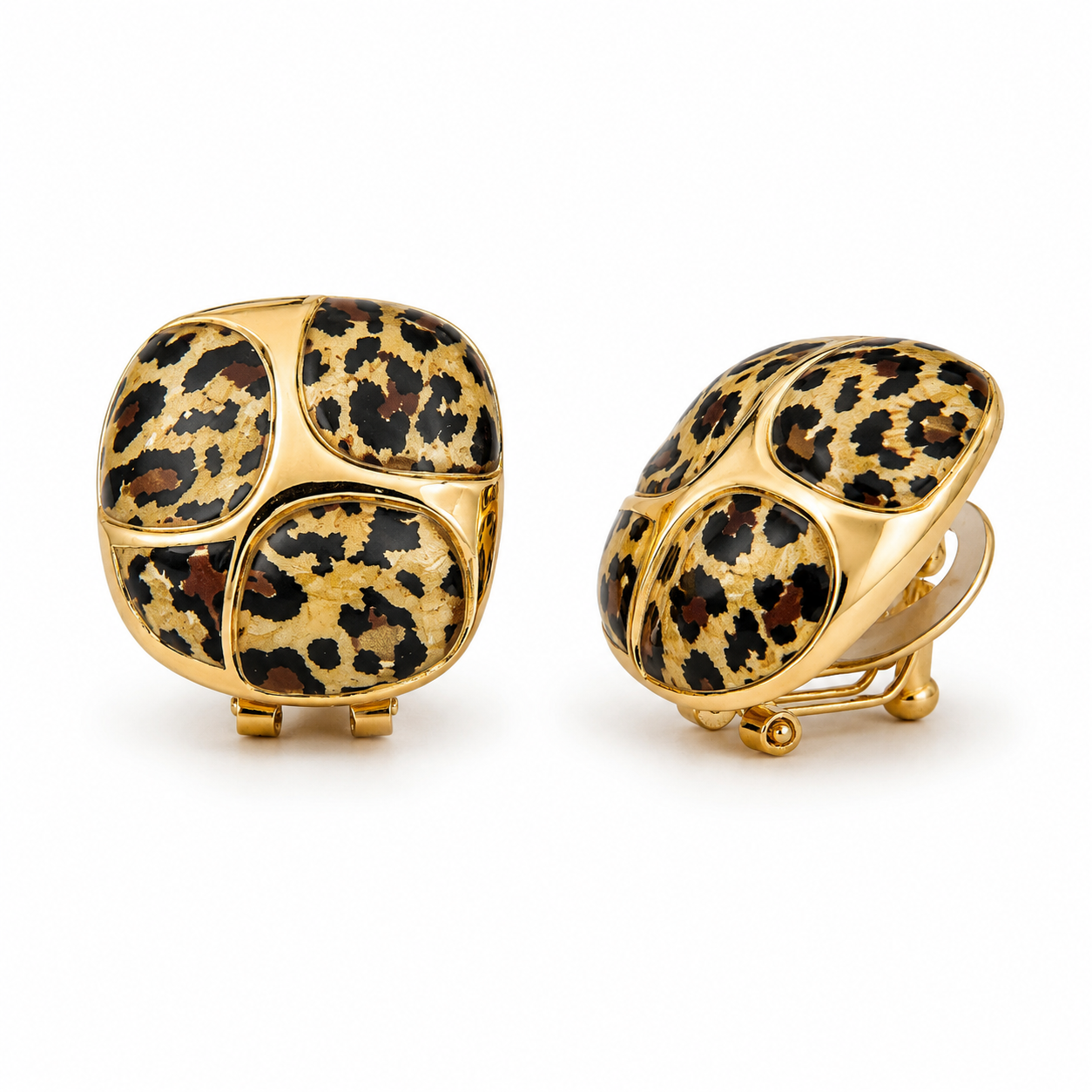 Leopard Mosaic Earrings