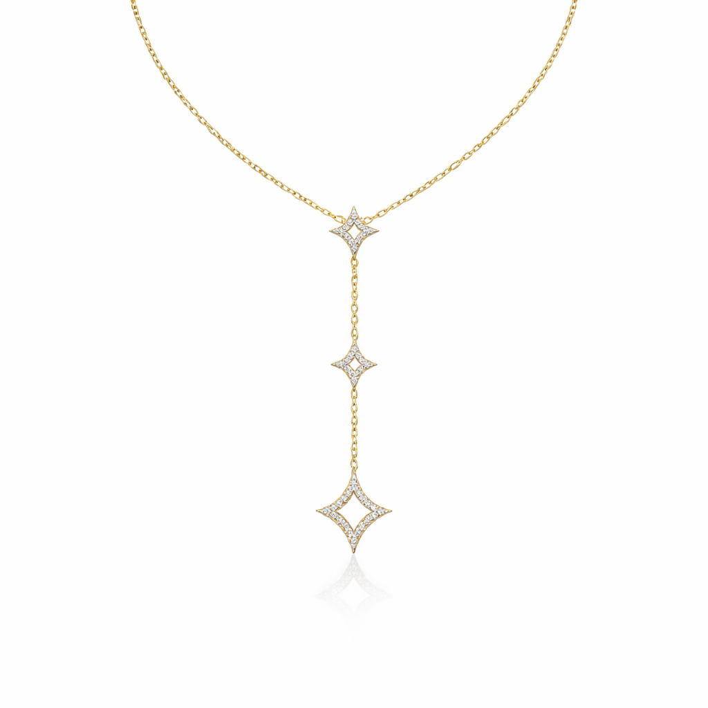 Celestial Star Drop Necklace