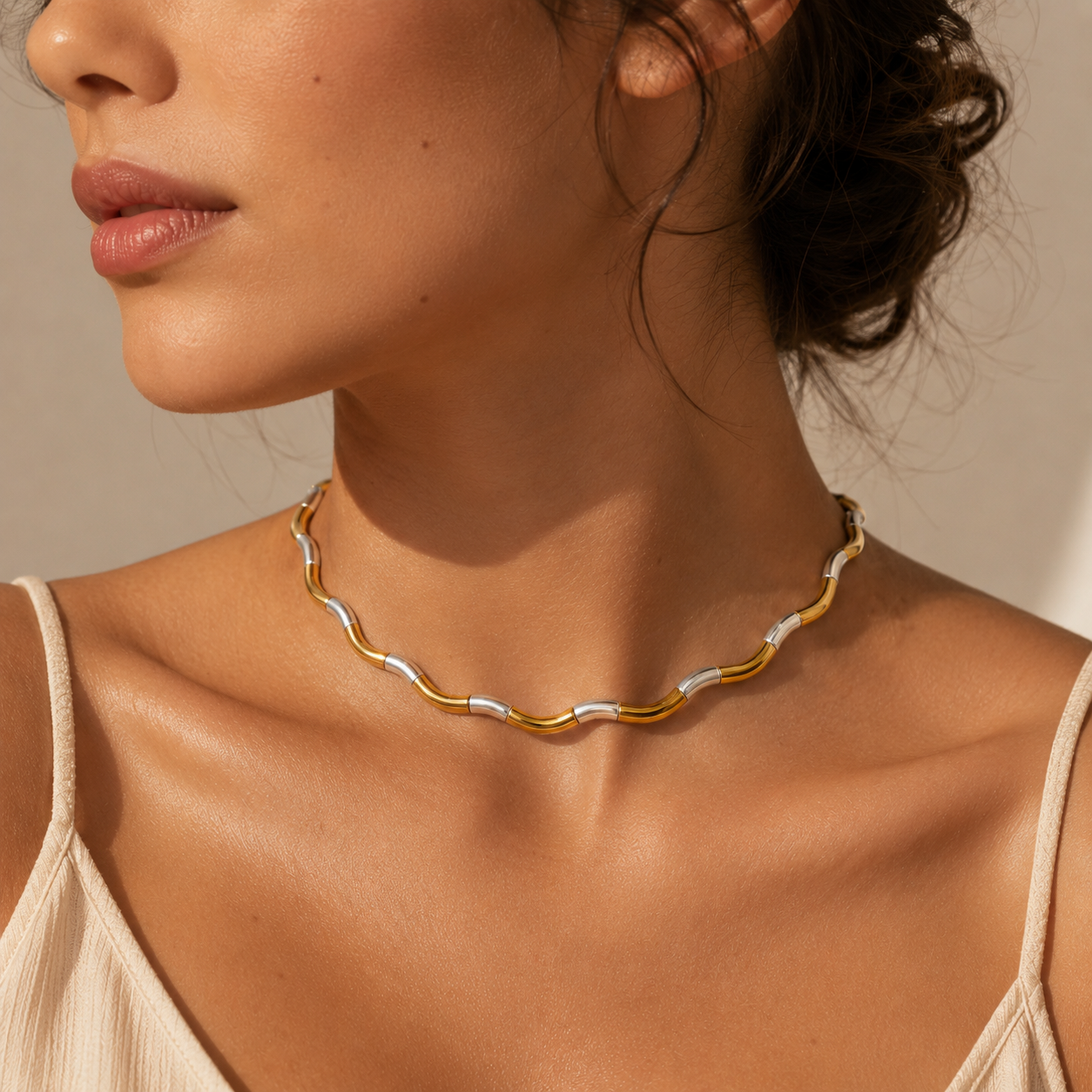 Aurora Wave Duo Necklace