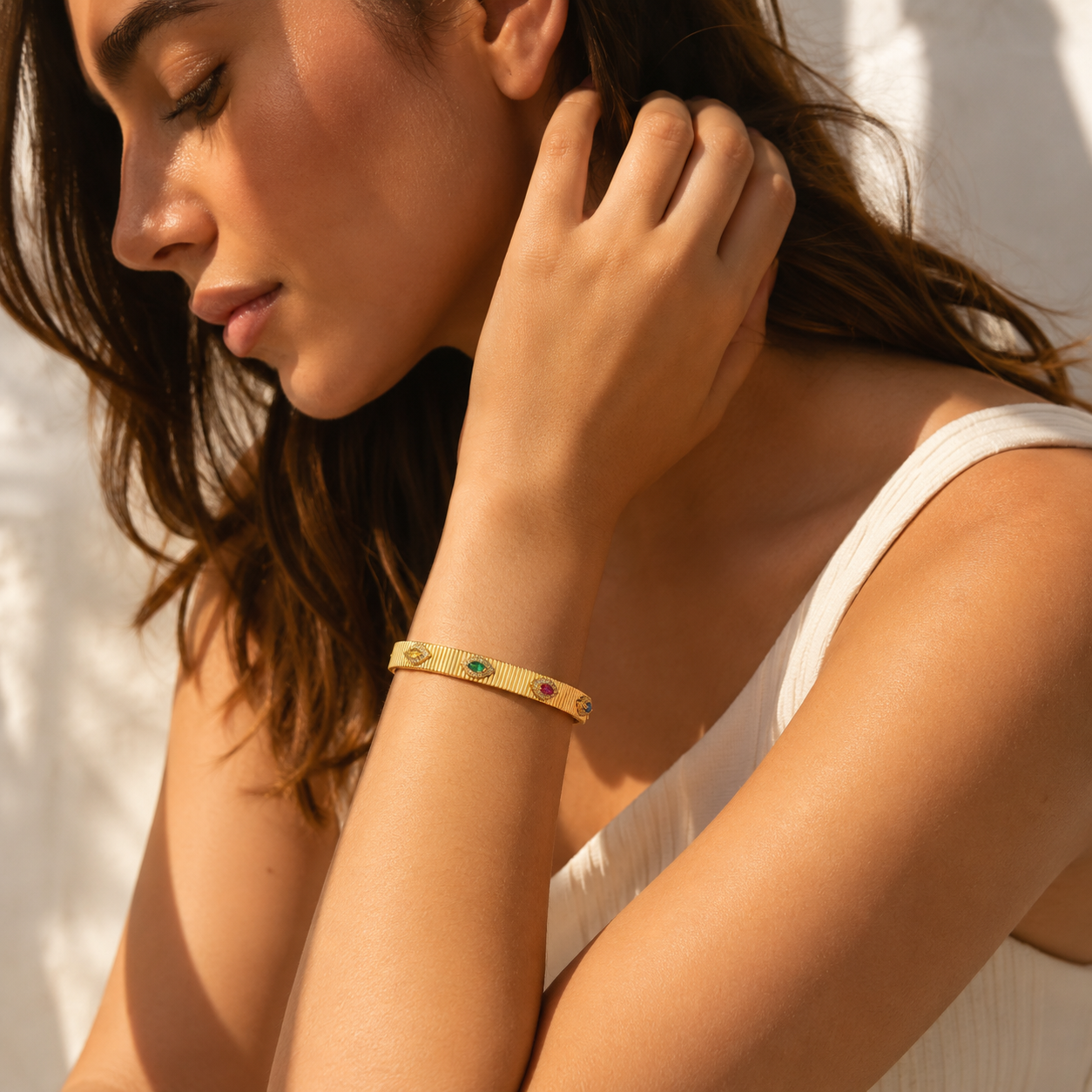 Colorful Evil Eye Bangle