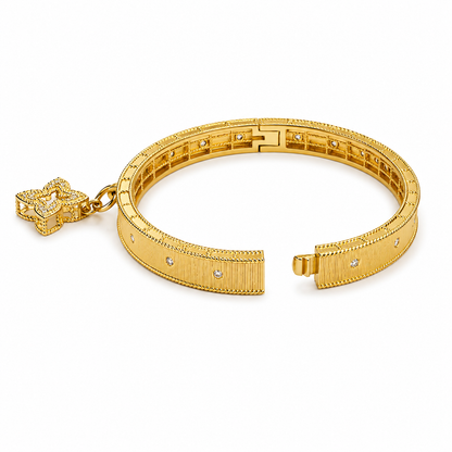 Clover Charm Bangle