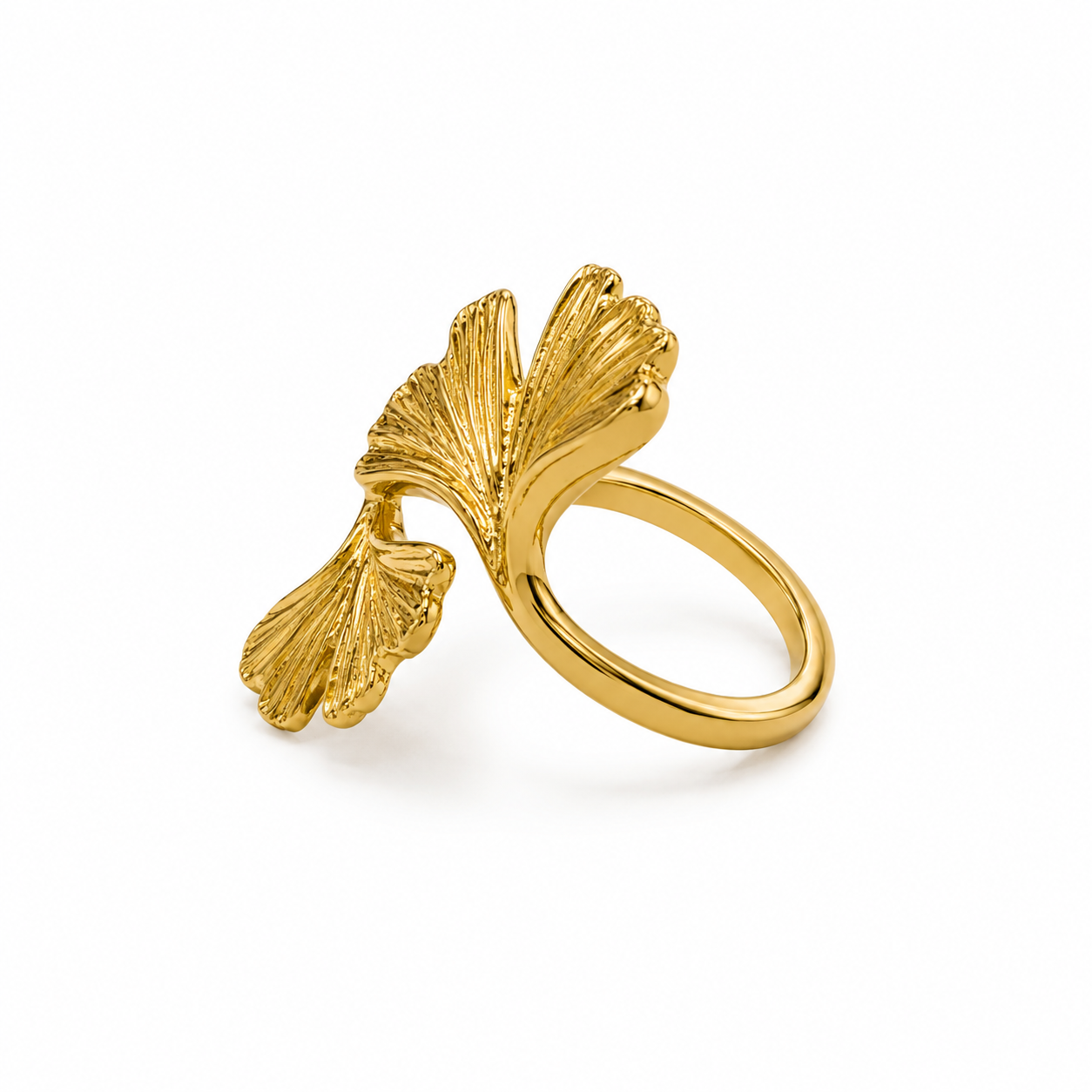 Golden Leaf Statement Ring
