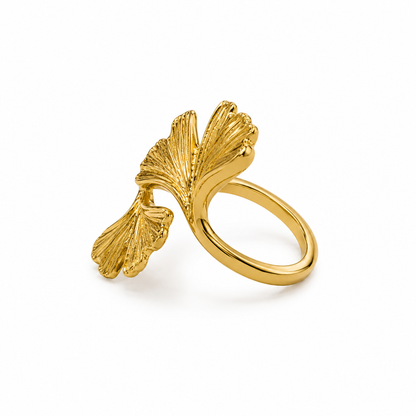 Golden Leaf Statement Ring