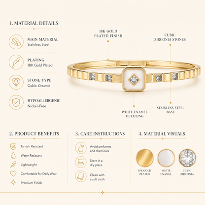 Luminous Shell Hexa Bangle