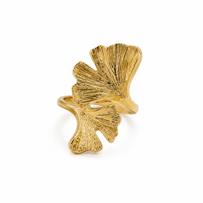 Golden Leaf Statement Ring