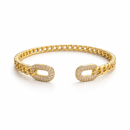 Pavé Chain Loop Bangle