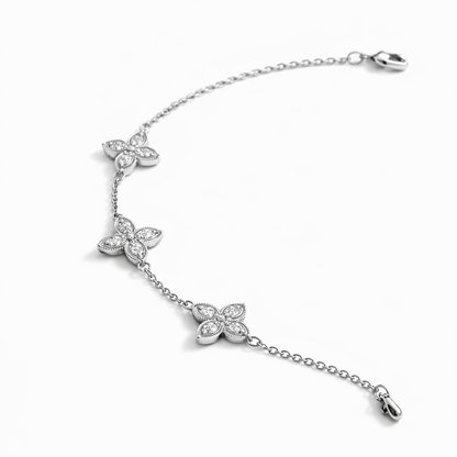 Floral Outline Gold Bracelet