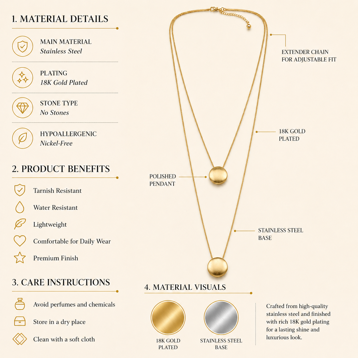 Golden Duo Necklace