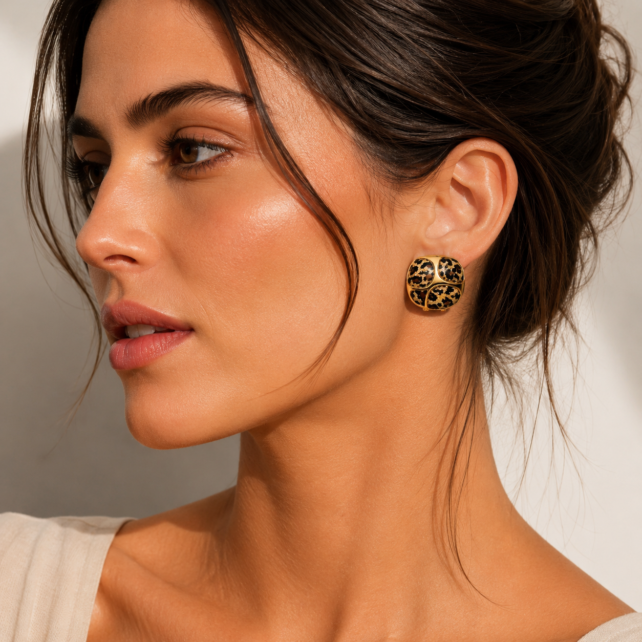 Leopard Mosaic Earrings