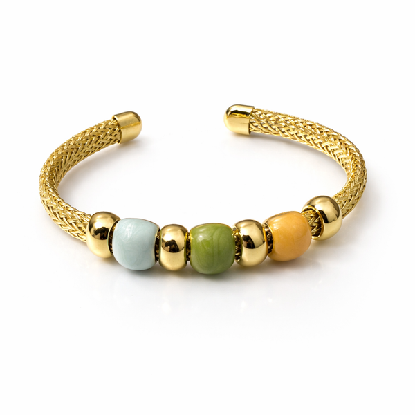 Boho Gem Mesh Bangle