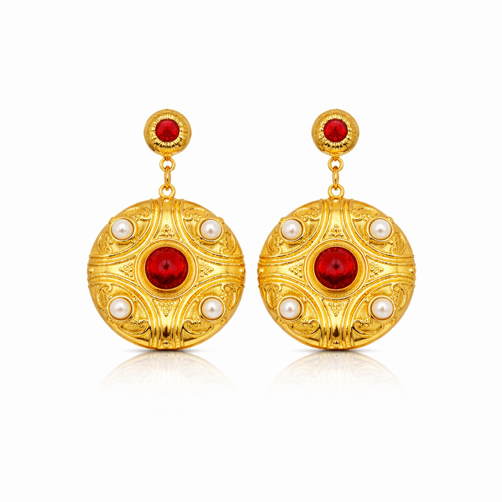 Imperial Medallion Drop Earrings