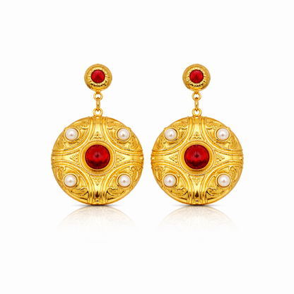 Imperial Medallion Drop Earrings