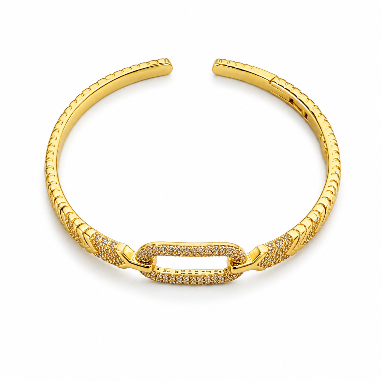 Arrow Link Sparkle Bangle