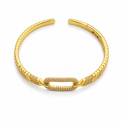 Arrow Link Sparkle Bangle