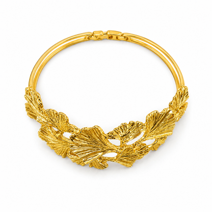 Golden Leaf Cuff Bracelet