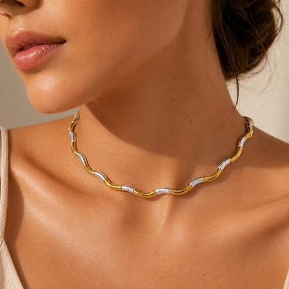 Aurora Wave Duo Necklace