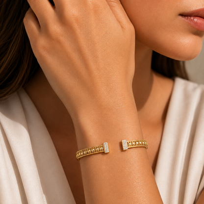 Aurora Pavé Open Cuff