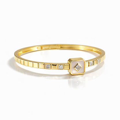 Luminous Shell Hexa Bangle