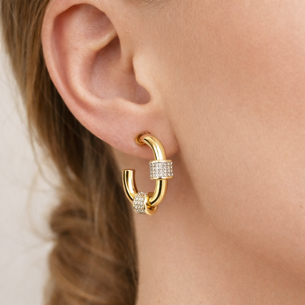 Luna Curve Hoop Earrings