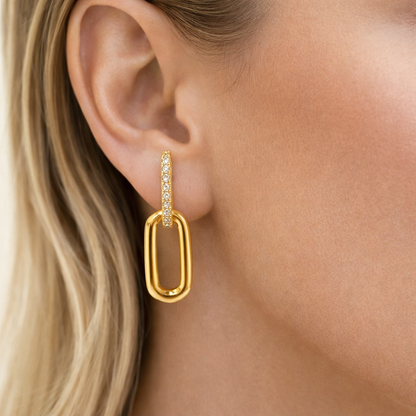 Linked Glow Drop Earrings