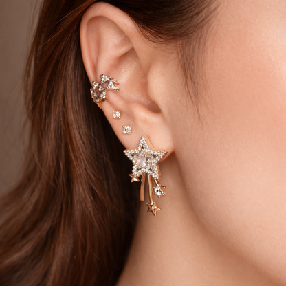 Celestial Cascade Star Earrings