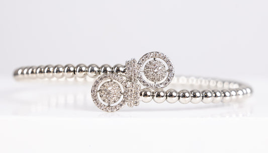 Silver bangle bracelet