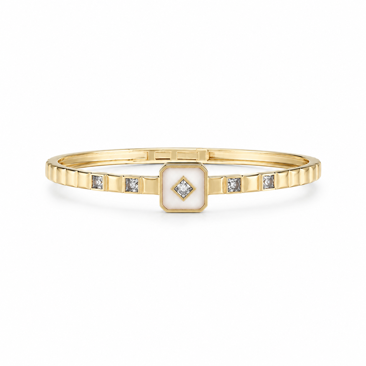 Luminous Shell Hexa Bangle